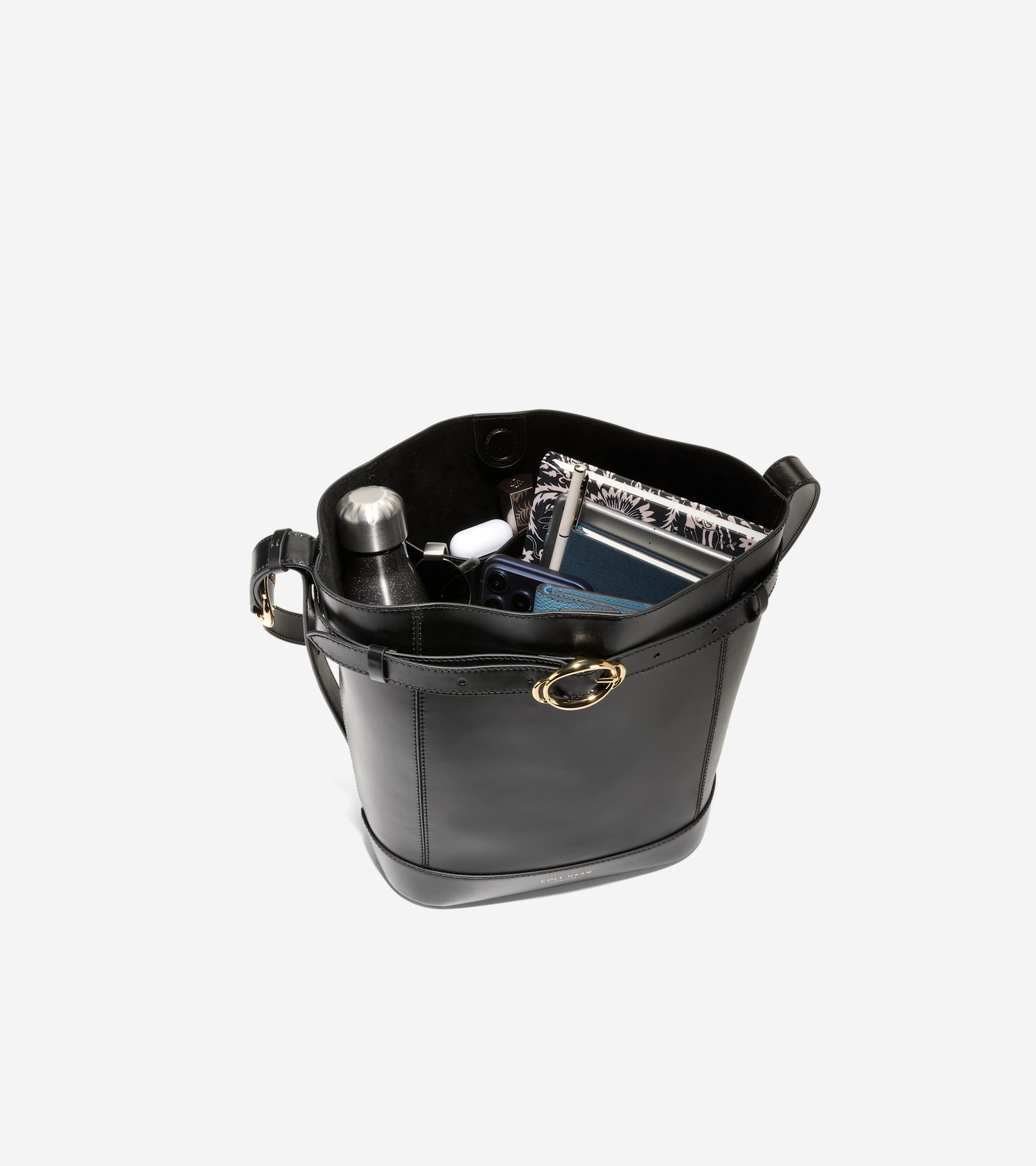 Women's Alexandria Bucket Bag-Black