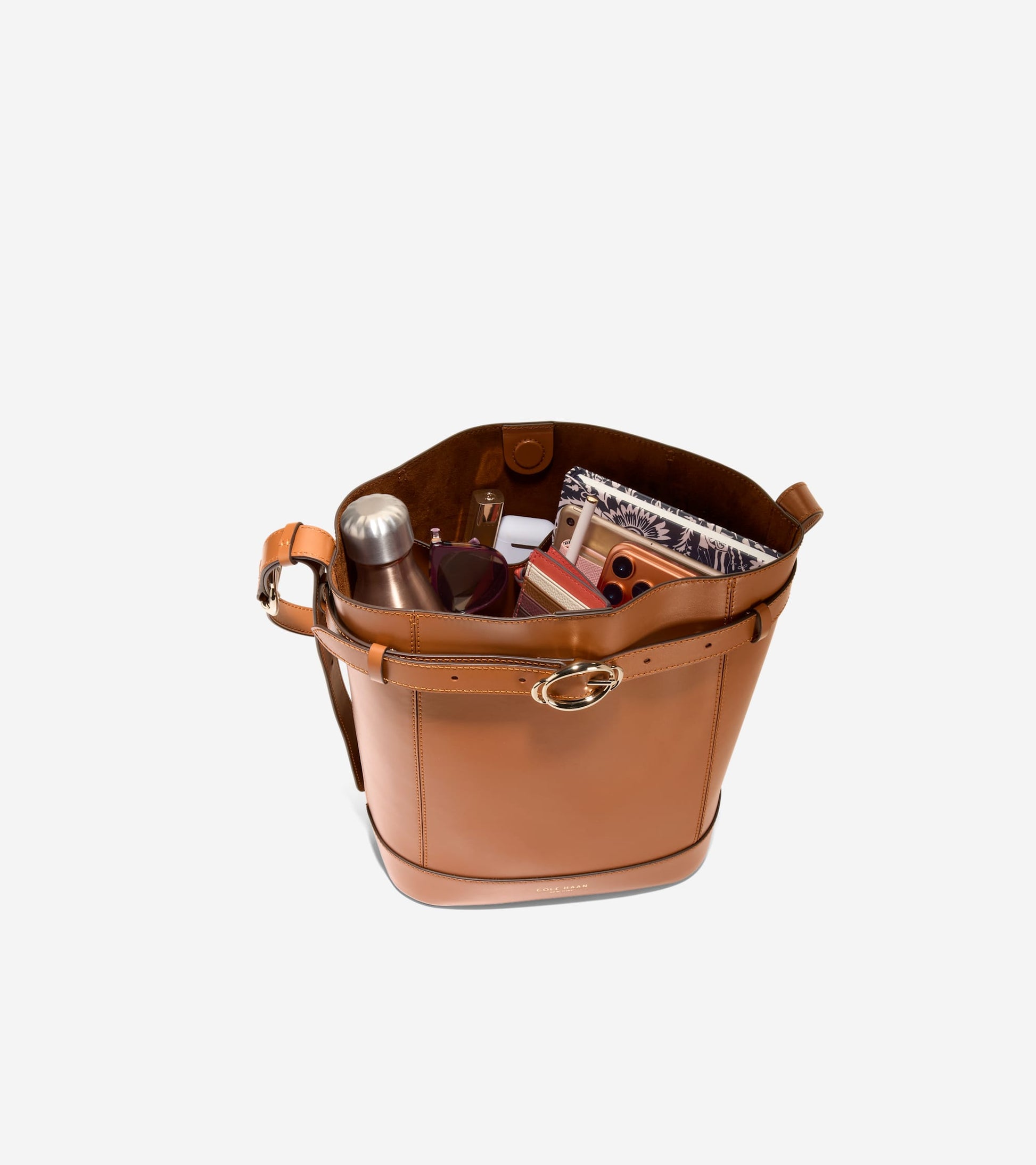 Women's Alexandria Bucket Bag-New Caramel