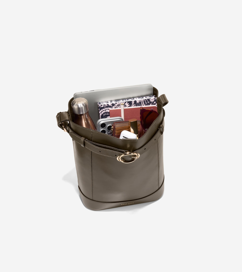 Women's Alexandria Bucket Bag-Deep Olive
