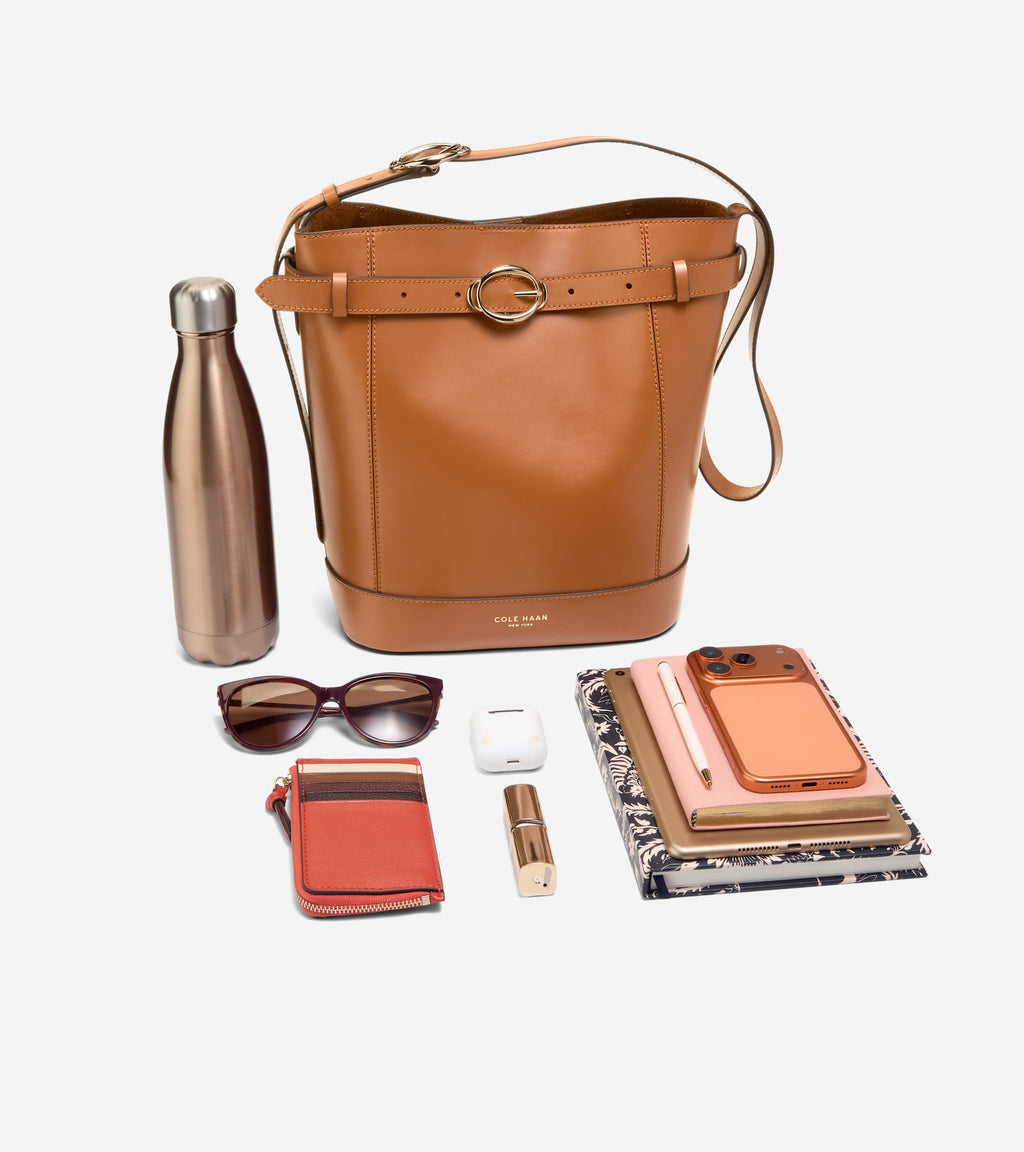 Women's Alexandria Bucket Bag-New Caramel