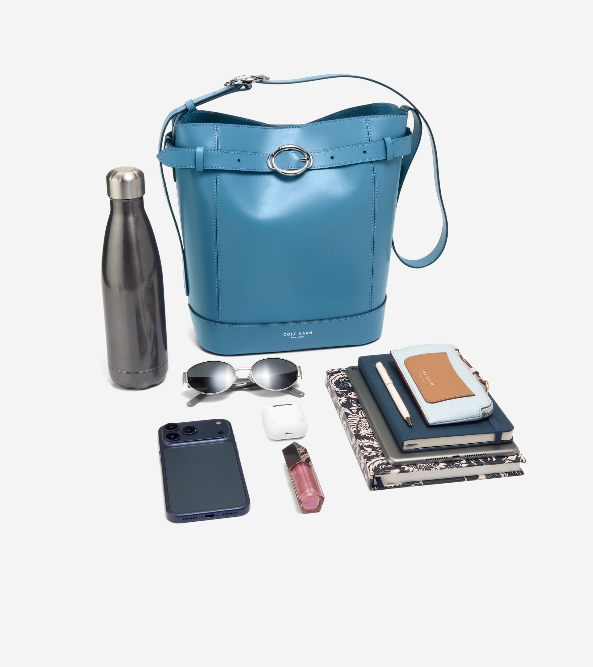 Women's Alexandria Bucket Bag-Provincial Blue