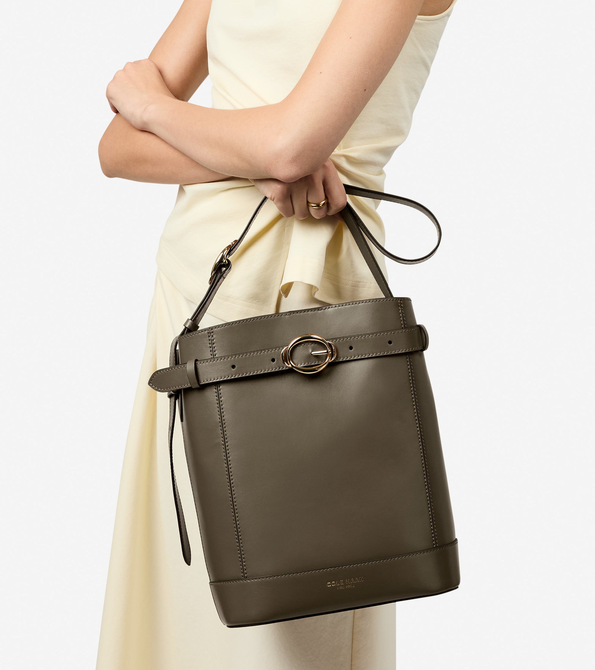 Women's Alexandria Bucket Bag-Deep Olive