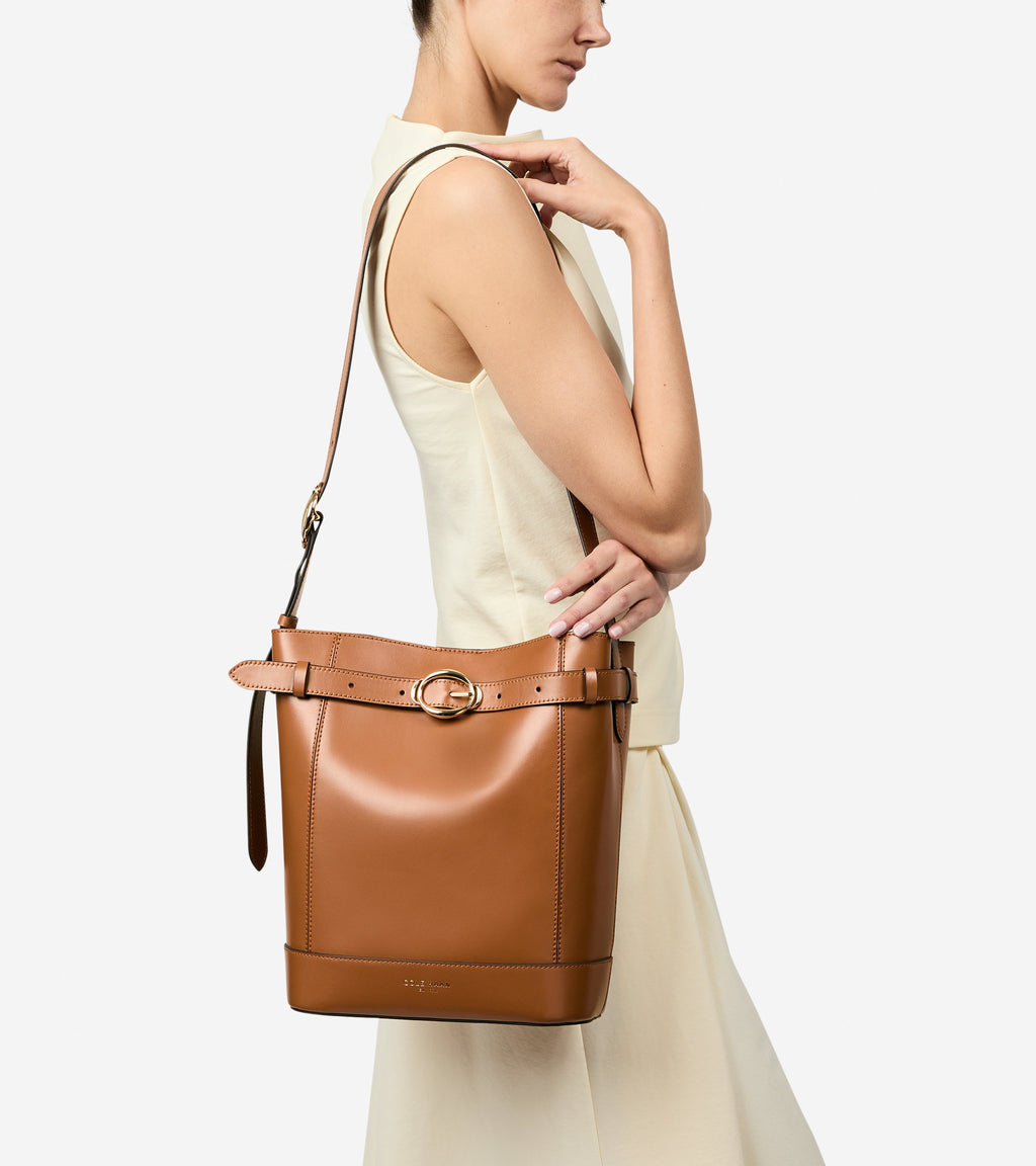 Women's Alexandria Bucket Bag-New Caramel