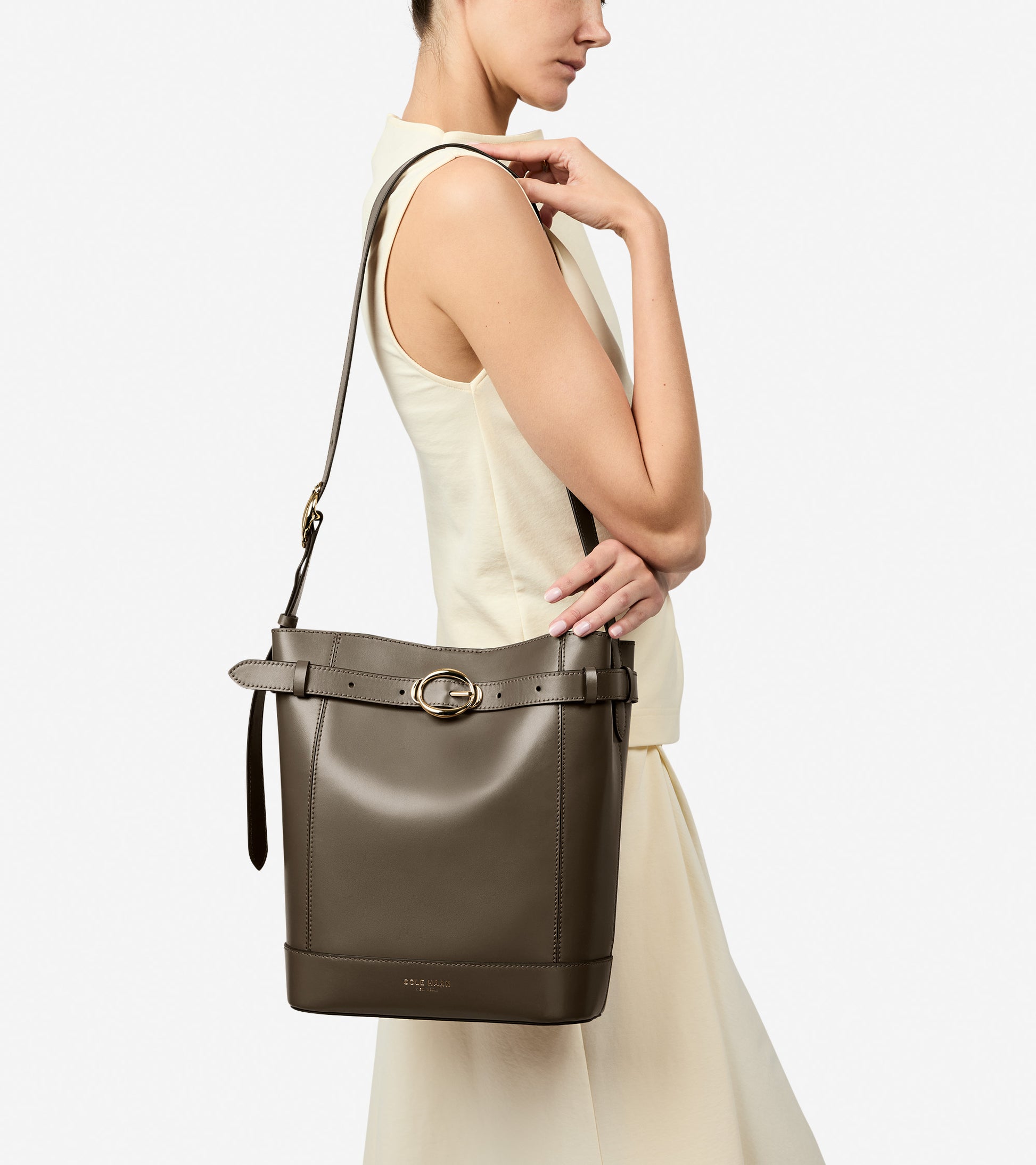 Women's Alexandria Bucket Bag-Deep Olive
