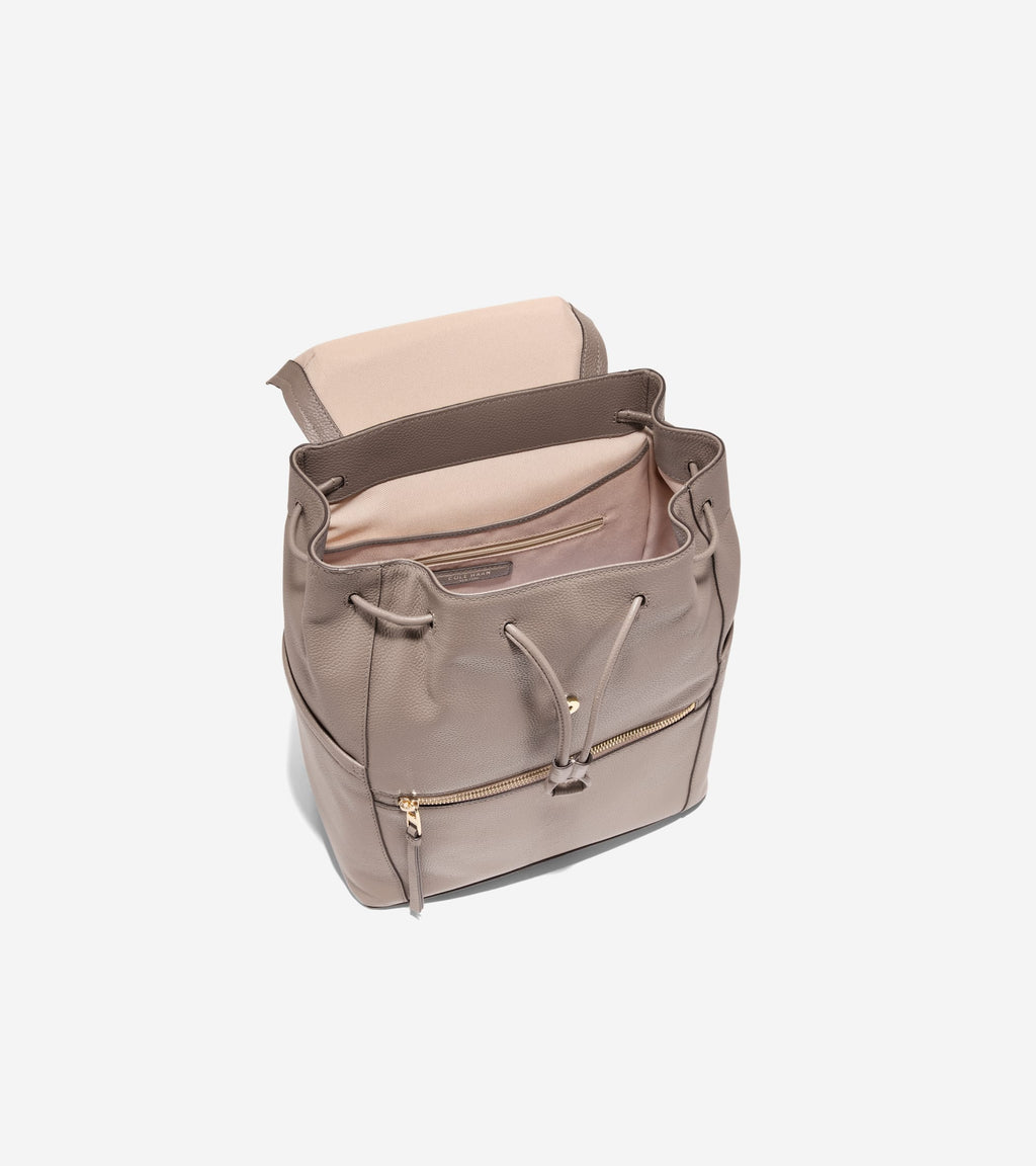 Women's Alexandria Flap Medium Backpack-Irish Coffee