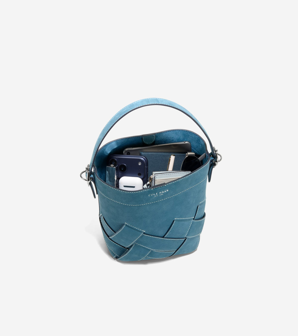 Women's Alexandria Small Bucket Crossbody Bag-Provincial Blue