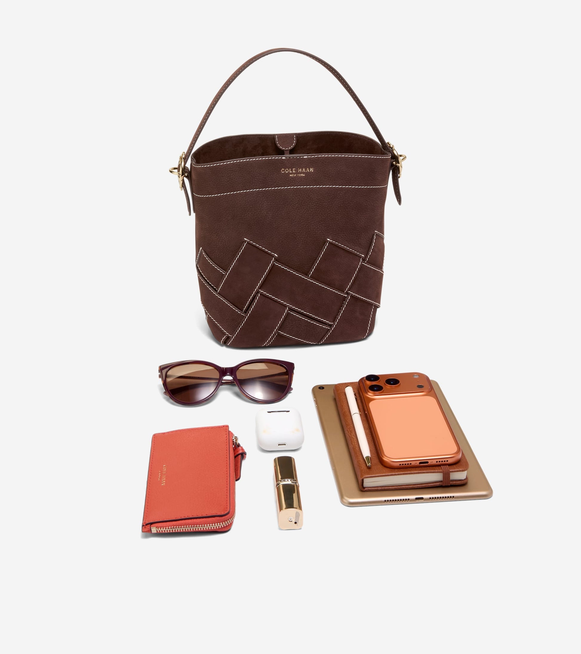 Women's Alexandria Small Bucket Crossbody Bag-Madeira