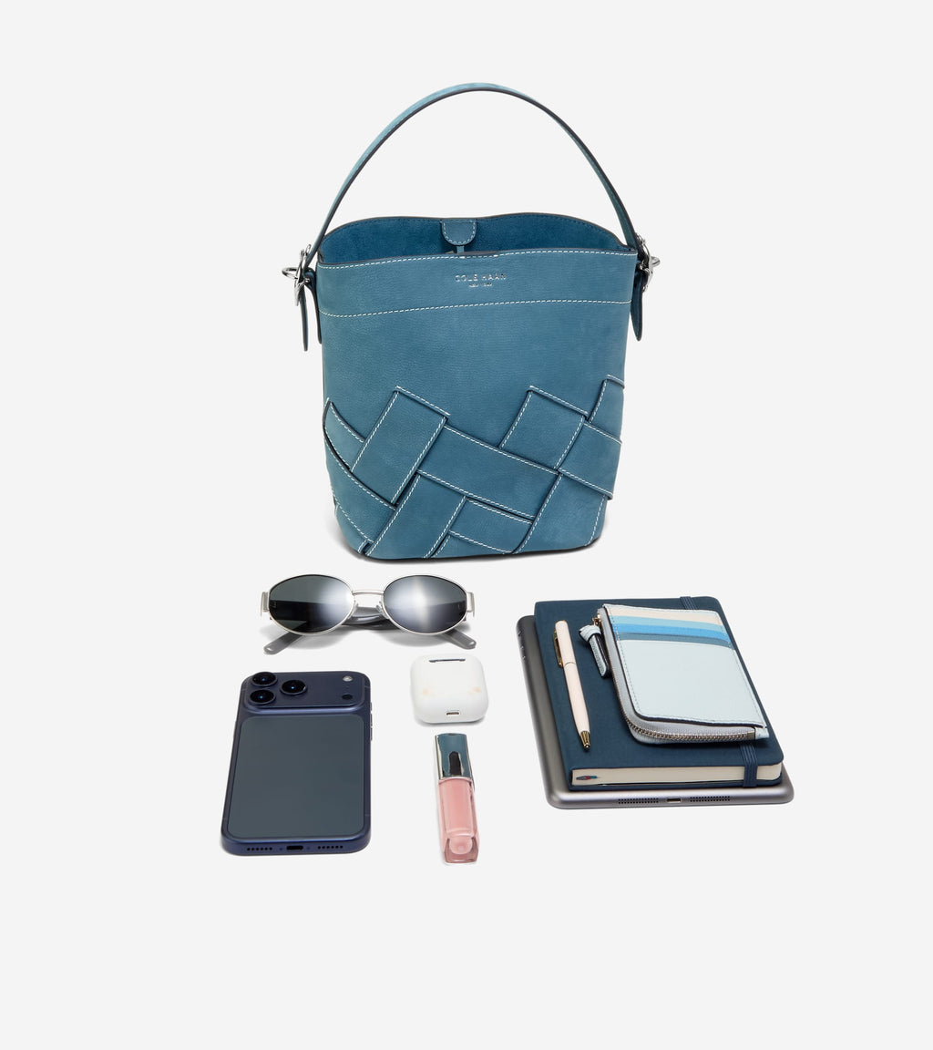 Women's Alexandria Small Bucket Crossbody Bag-Provincial Blue