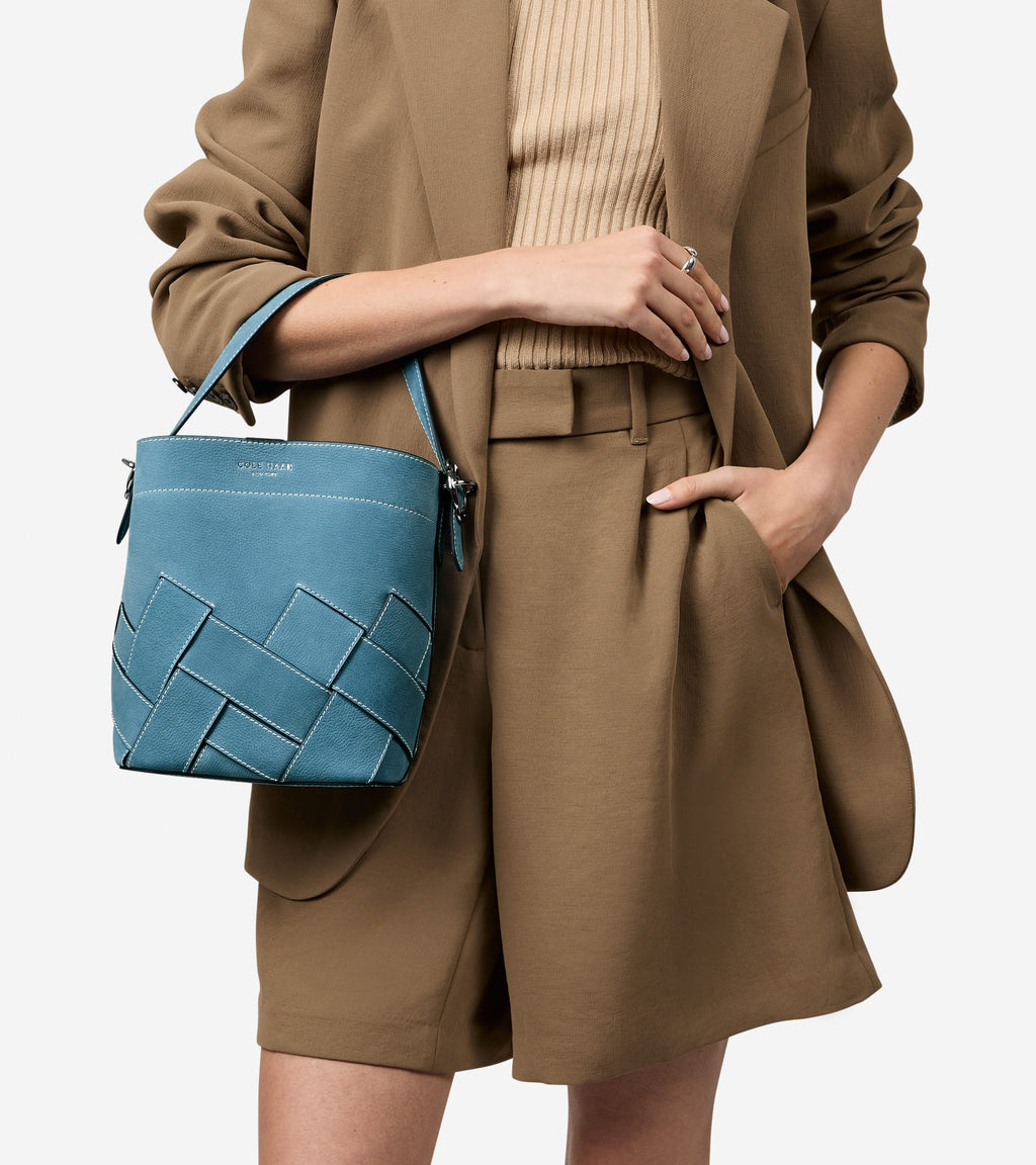Women's Alexandria Small Bucket Crossbody Bag-Provincial Blue
