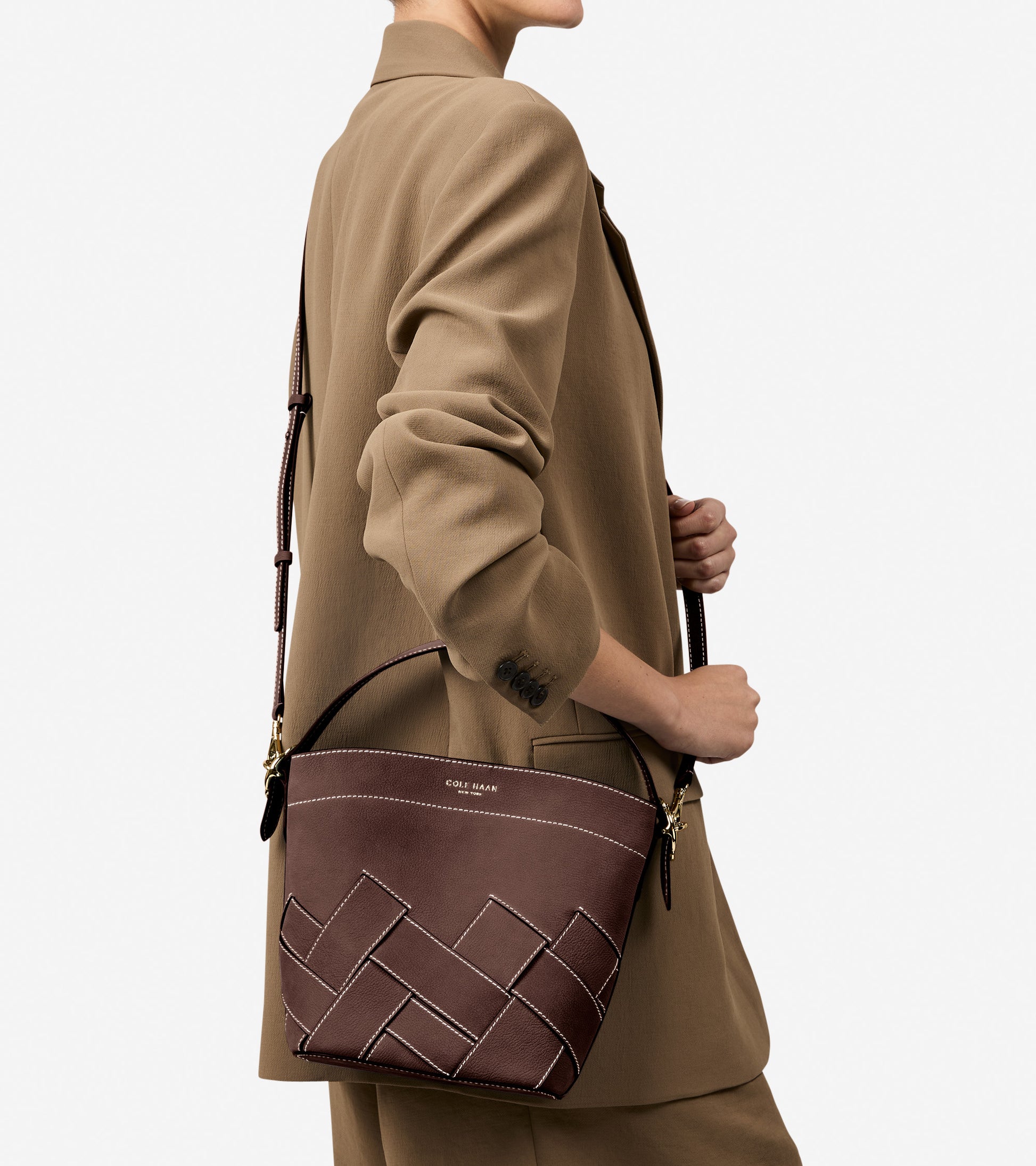 Women's Alexandria Small Bucket Crossbody Bag-Madeira
