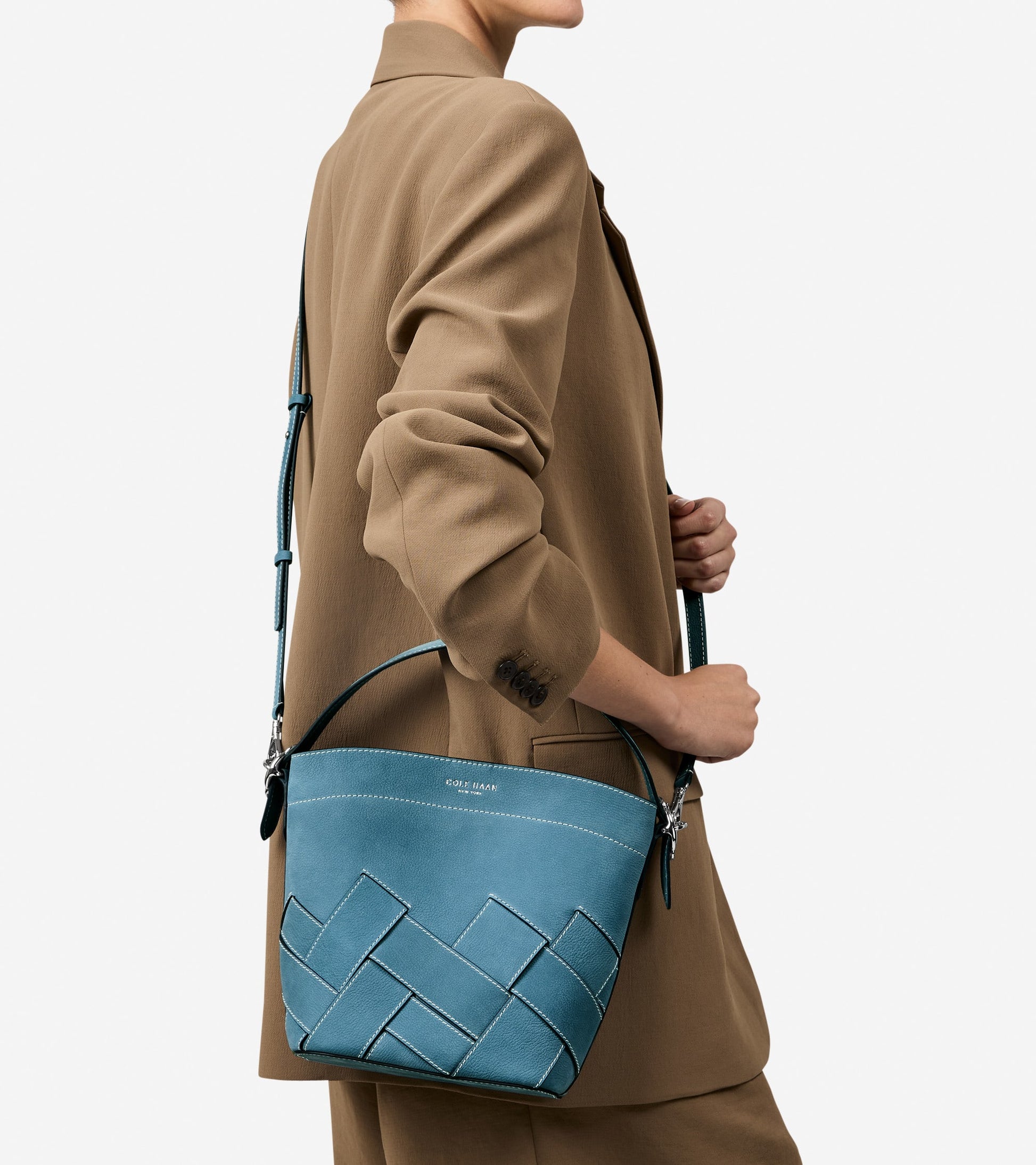 Women's Alexandria Small Bucket Crossbody Bag-Provincial Blue