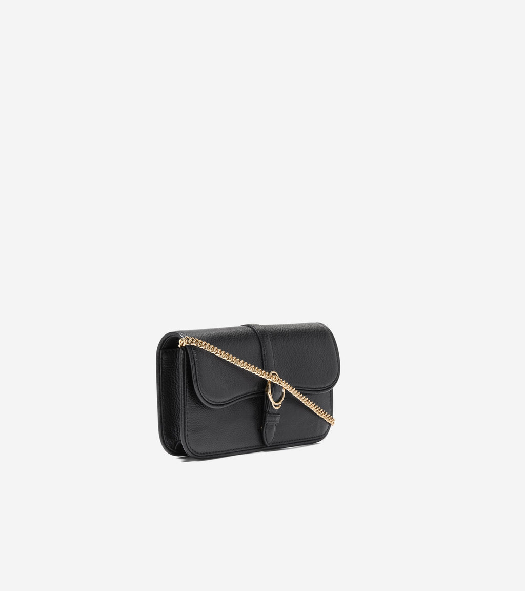 Women's Alexandria Wallet On A Chain-Black