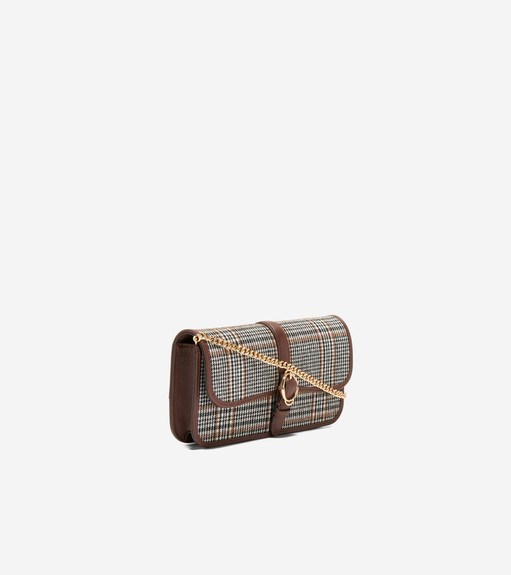 Women's Alexandria Wallet On A Chain-Plaid Print-Hickory