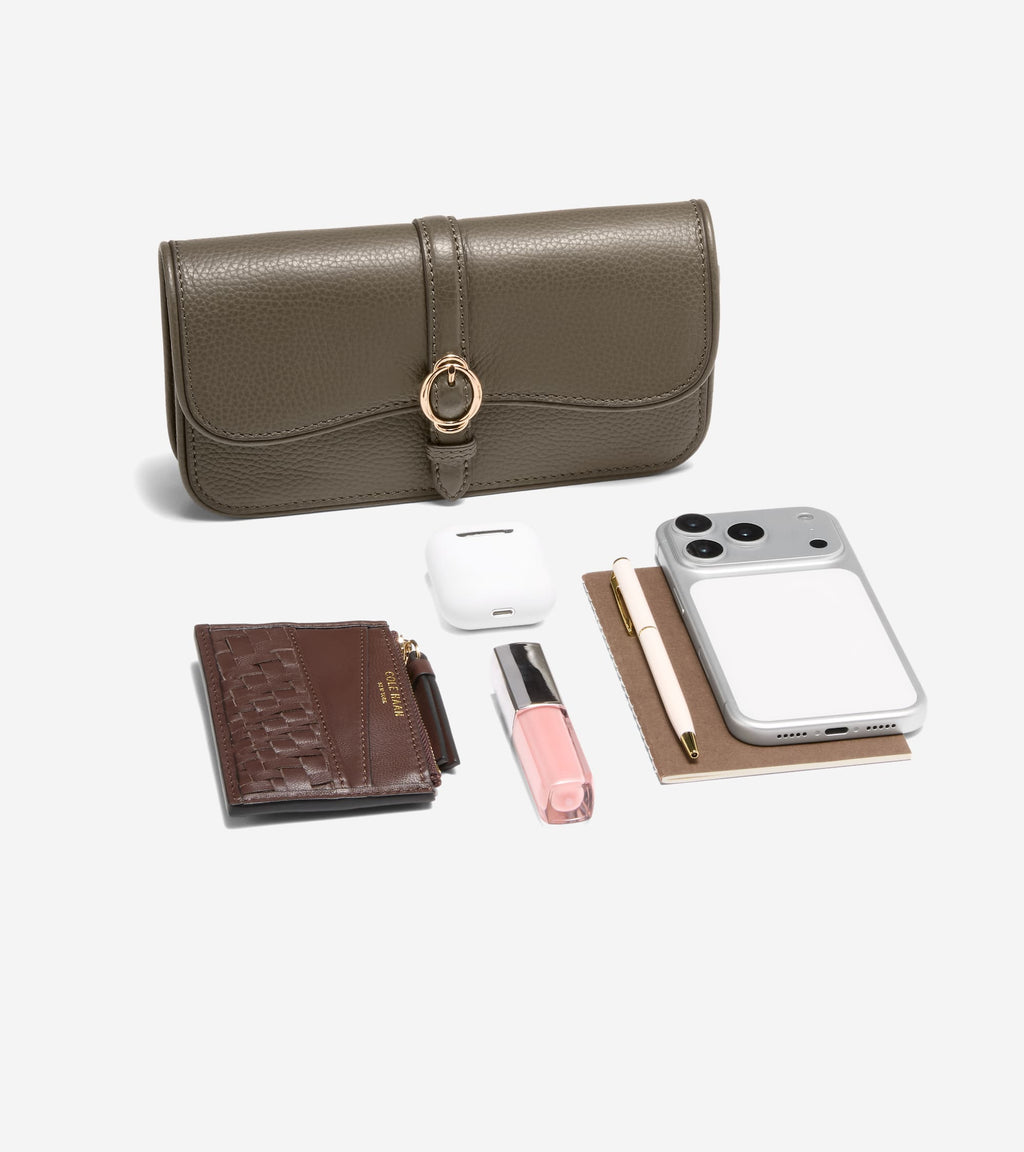 Women's Alexandria Wallet On A Chain-Deep Olive
