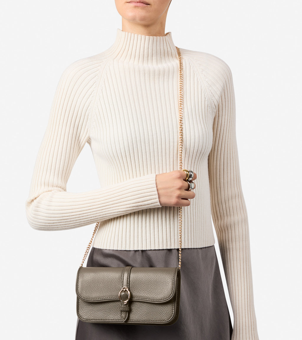 Women's Alexandria Wallet On A Chain-Deep Olive