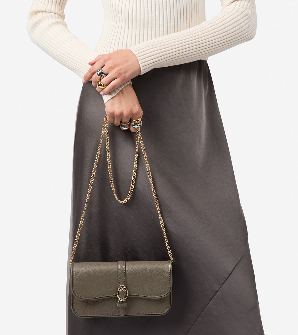 Women's Alexandria Wallet On A Chain-Deep Olive