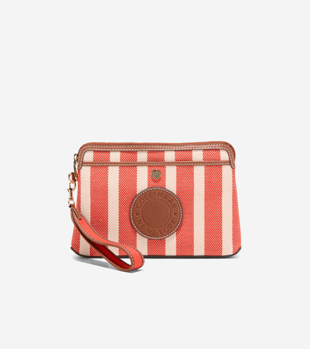 Women's Amagansett Canvas Pouch-Summer Fig Stripe Print