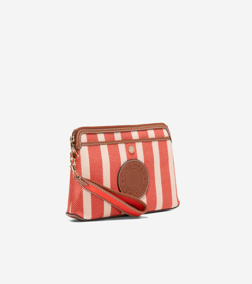 Women's Amagansett Canvas Pouch-Summer Fig Stripe Print