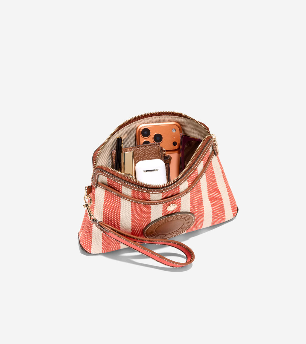 Women's Amagansett Canvas Pouch-Summer Fig Stripe Print