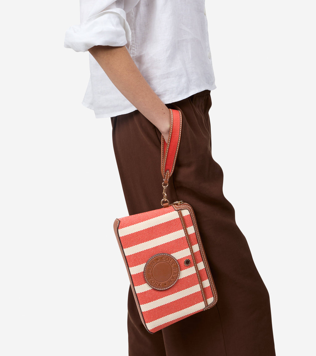 Women's Amagansett Canvas Pouch-Summer Fig Stripe Print