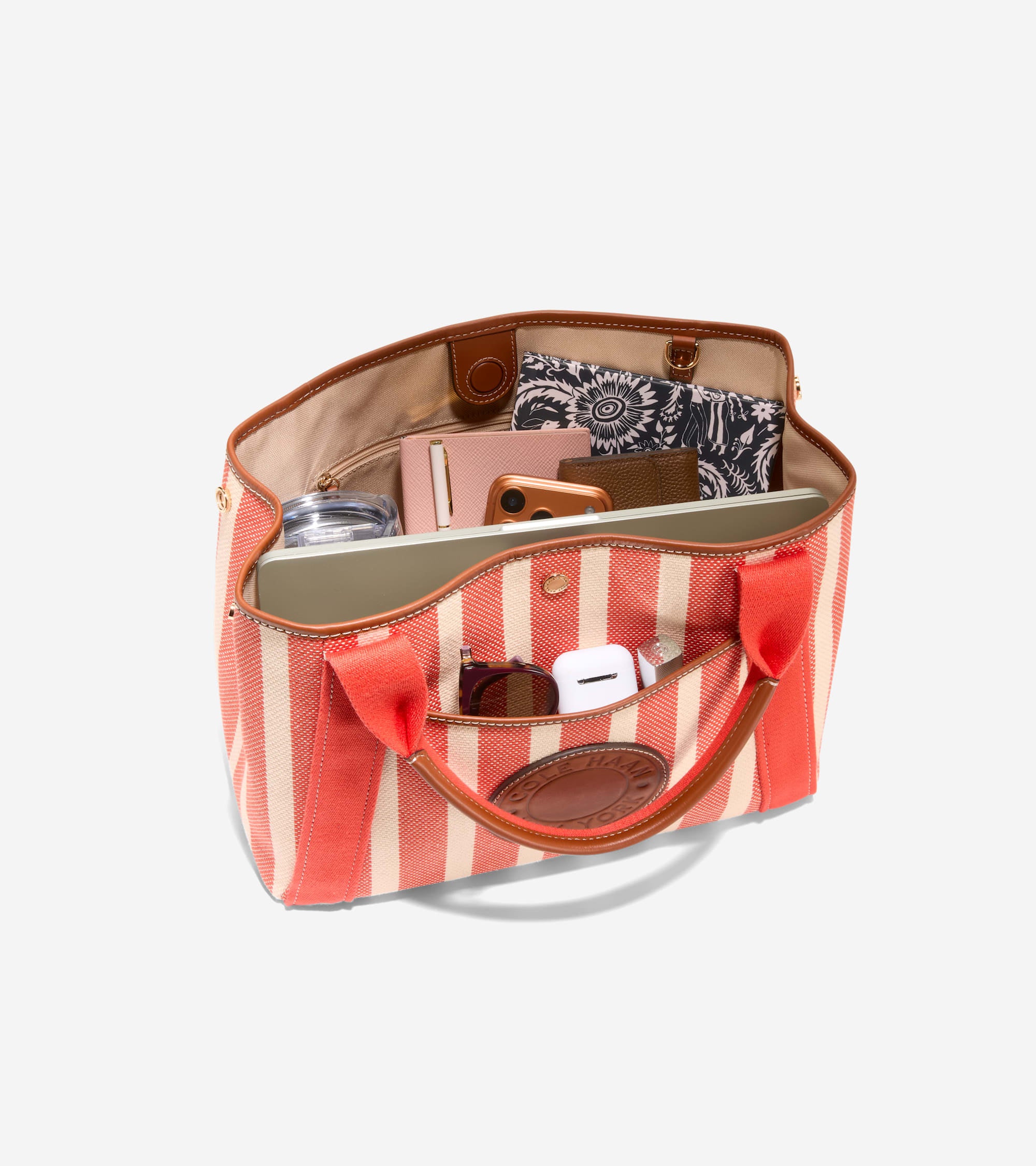 Women's Amagansett Canvas Tote Bag in Red | Cole Haan