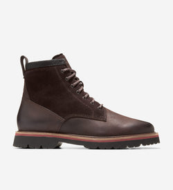 Men's American Classics Waterproof Plain Toe Boot-Dark Chocolate-Black