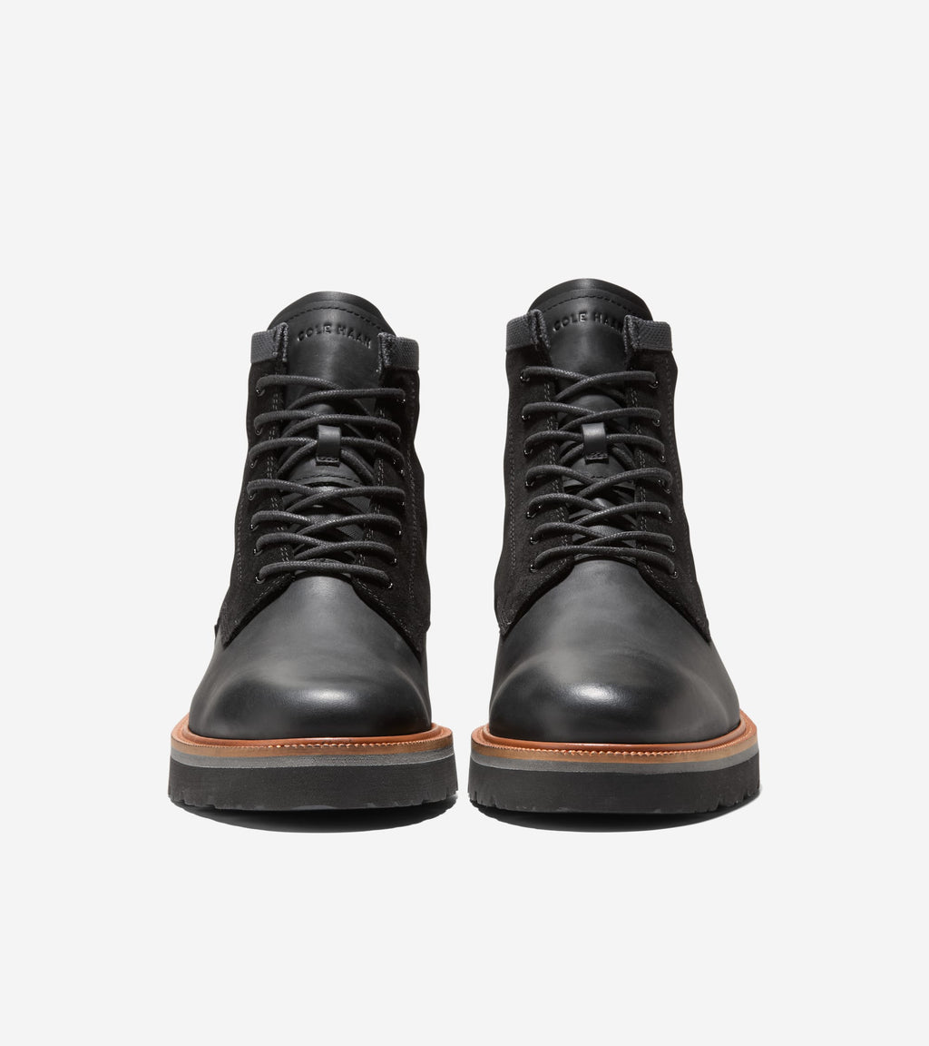 Men's American Classics Waterproof Plain Toe Boot-Black Oiled-Natural-Black