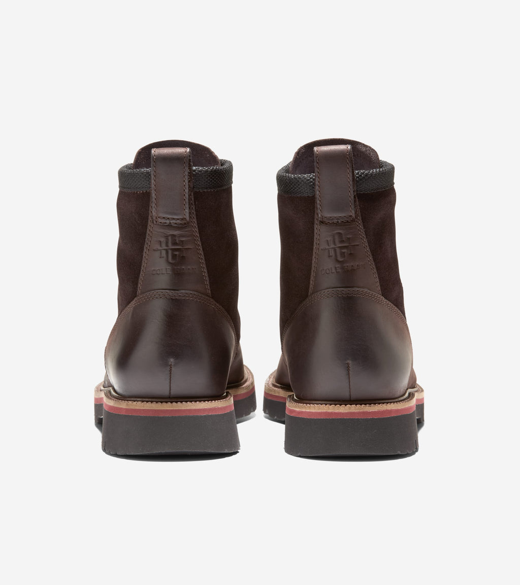 Men's American Classics Waterproof Plain Toe Boot-Dark Chocolate-Black