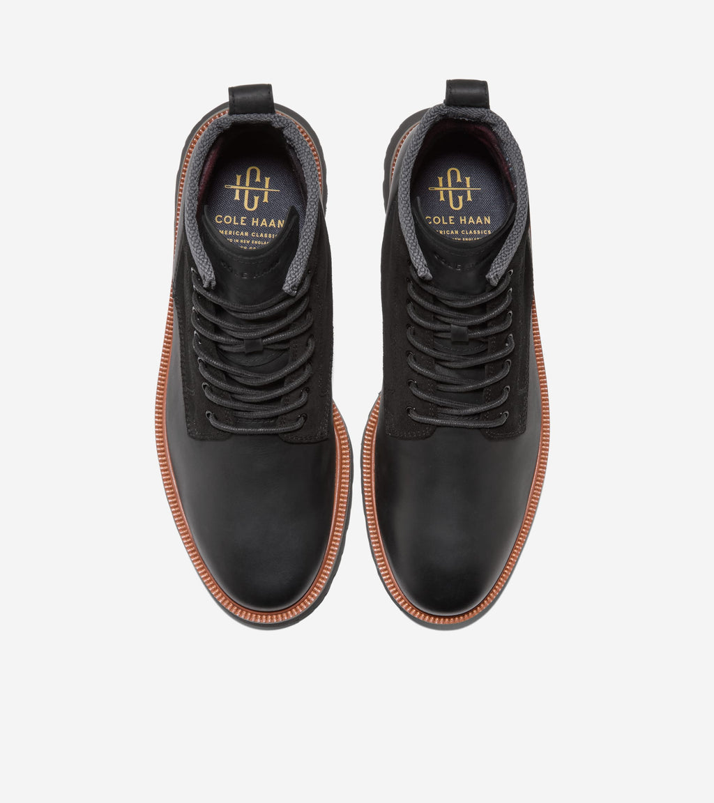 Men's American Classics Waterproof Plain Toe Boot-Black Oiled-Natural-Black