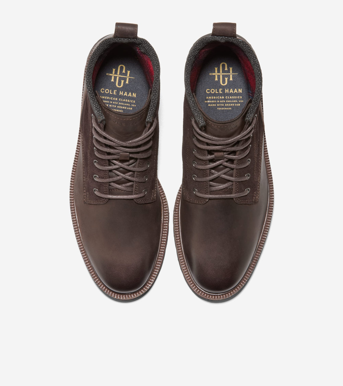 Men's American Classics Waterproof Plain Toe Boot-Dark Chocolate-Black