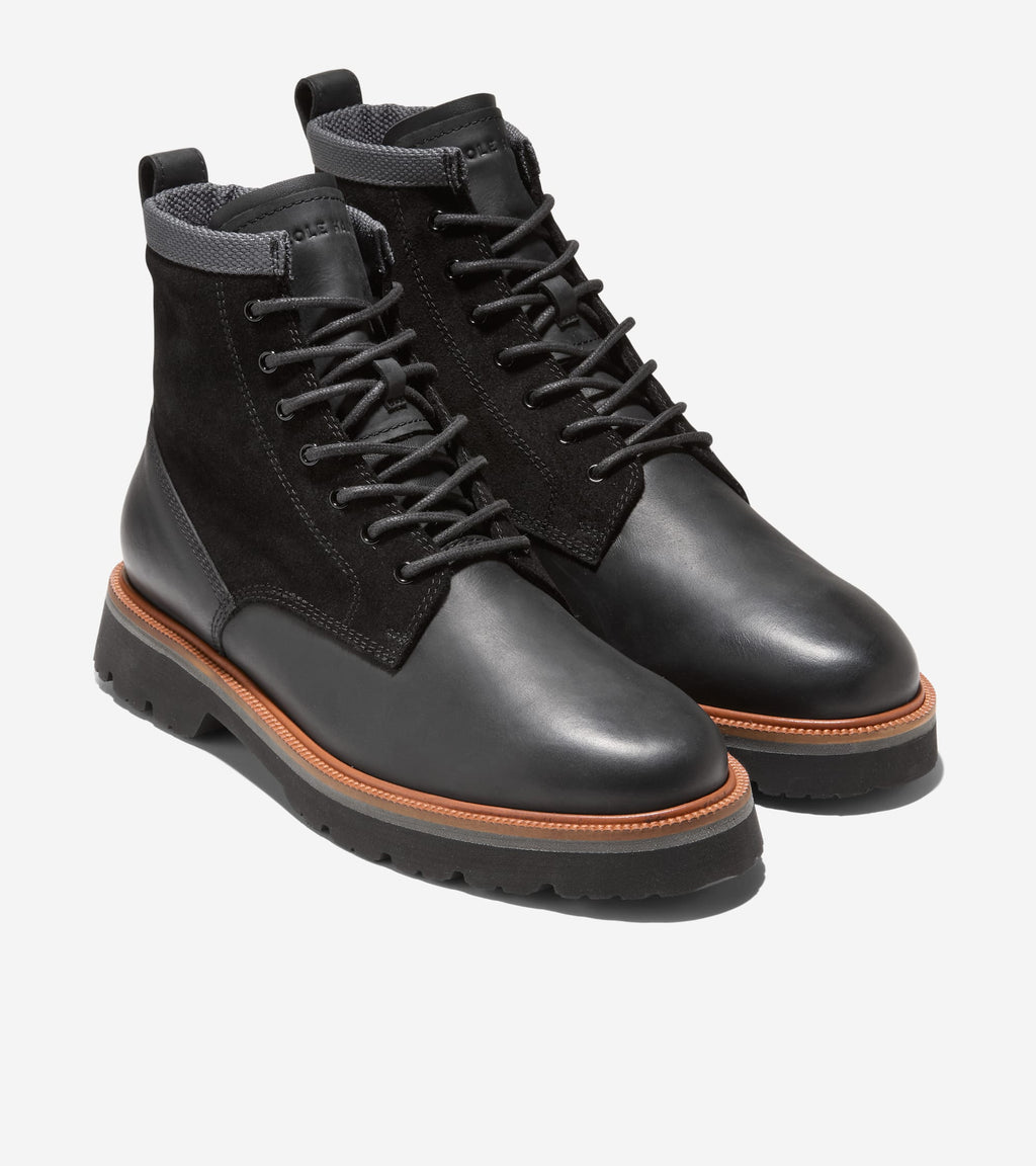 Men's American Classics Waterproof Plain Toe Boot-Black Oiled-Natural-Black
