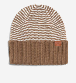 Women's Arrow Stripe Beanie-Spiced Brown