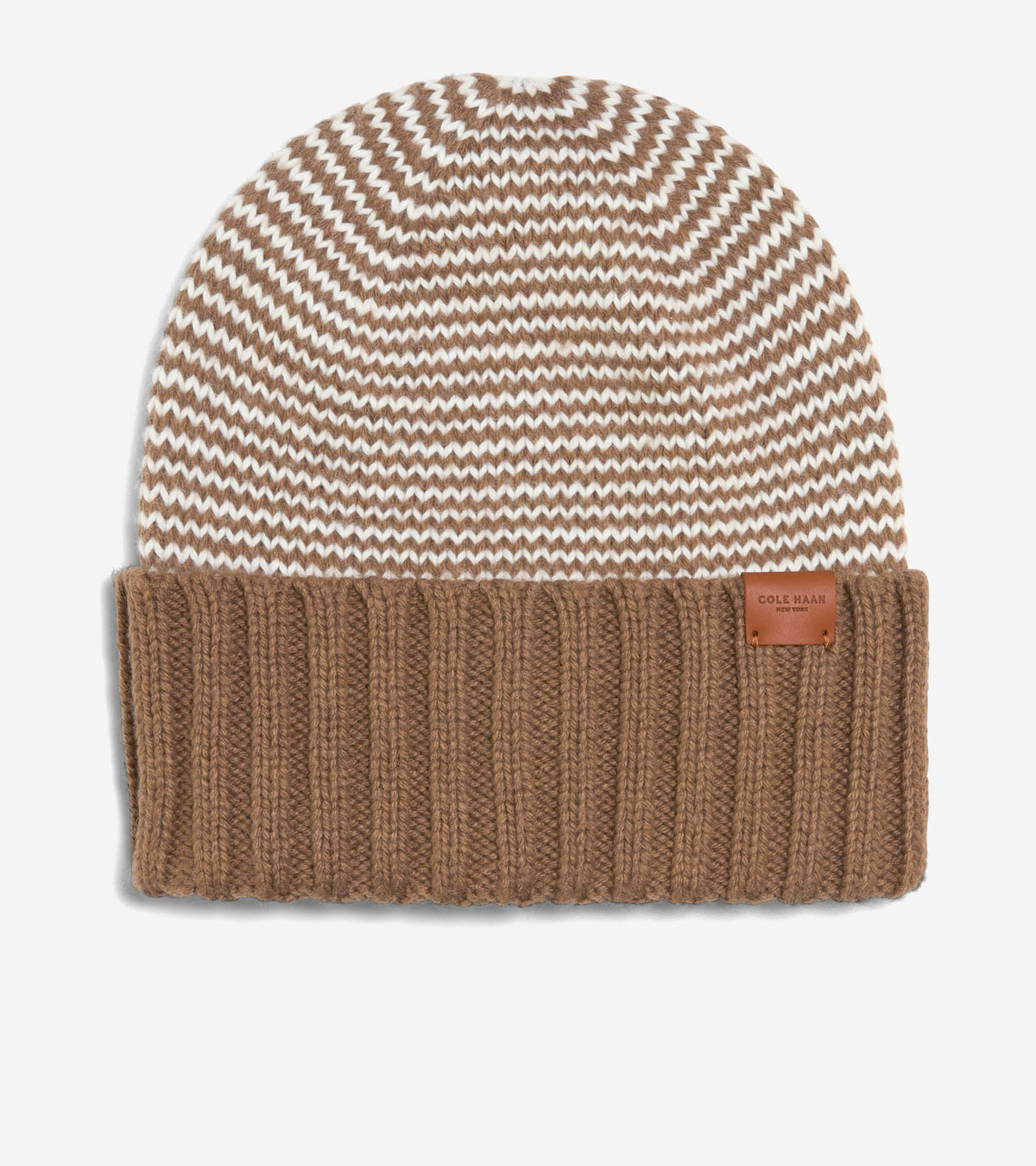 Women's Arrow Stripe Beanie-Spiced Brown