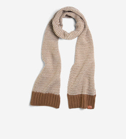 Women's Arrow Striped Scarf-Spiced Brown