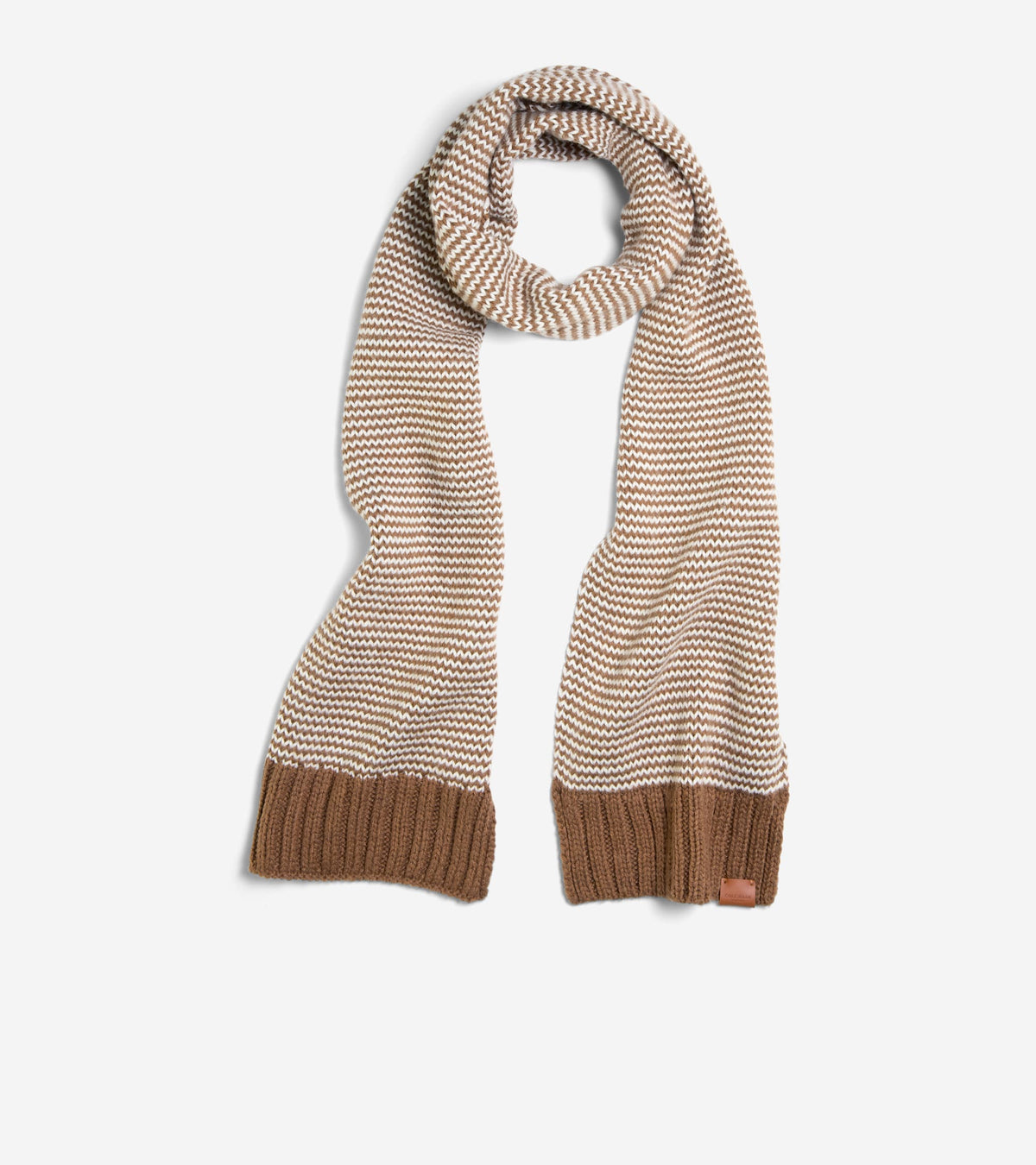 Women's Arrow Striped Scarf-Spiced Brown