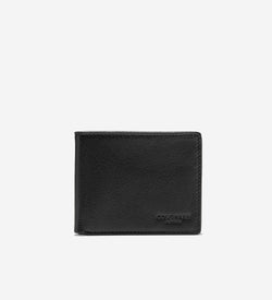 Men's Bifold Wallet with Embossed Logo-Black