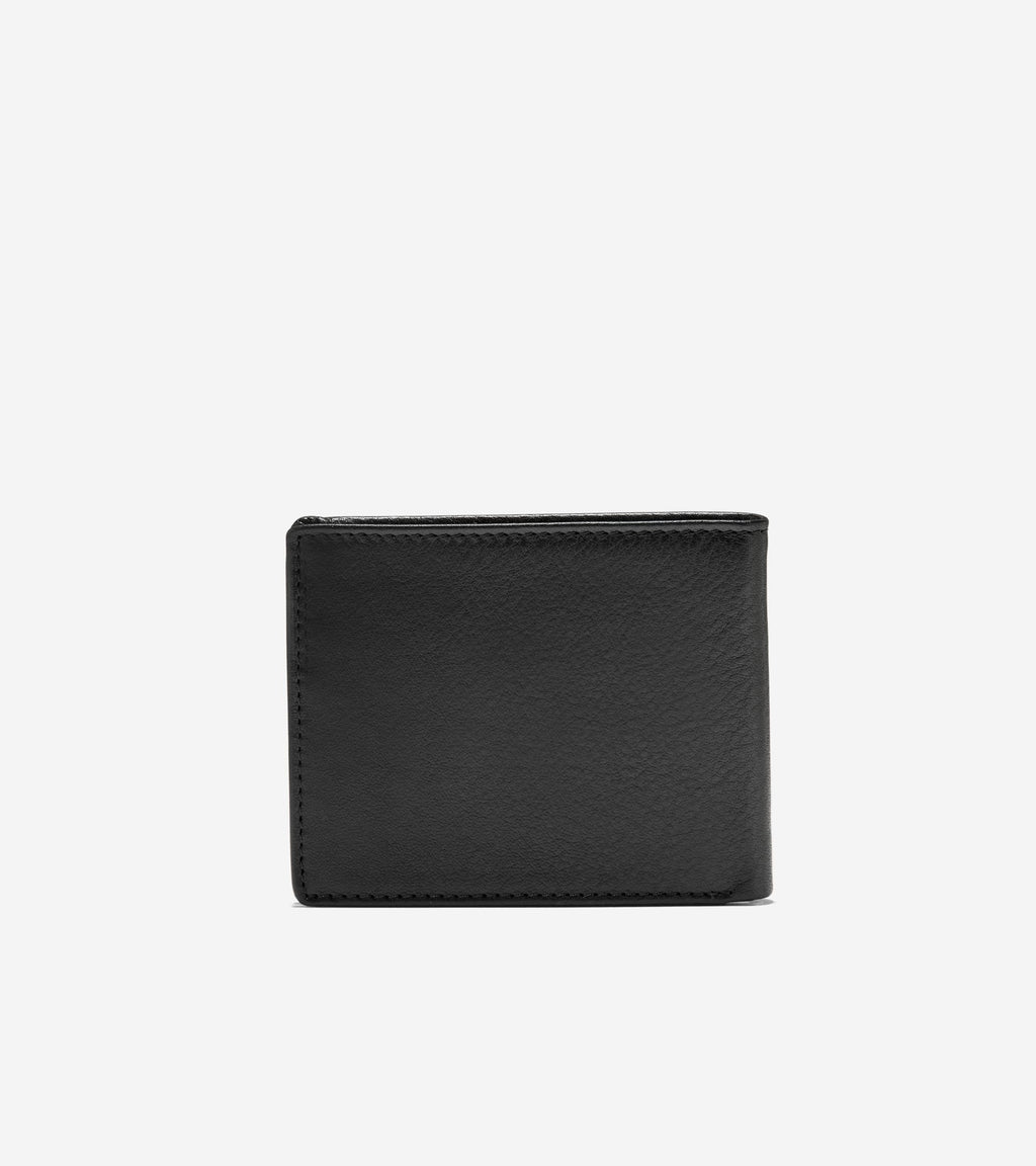 Men's Bifold Wallet with Embossed Logo-Black