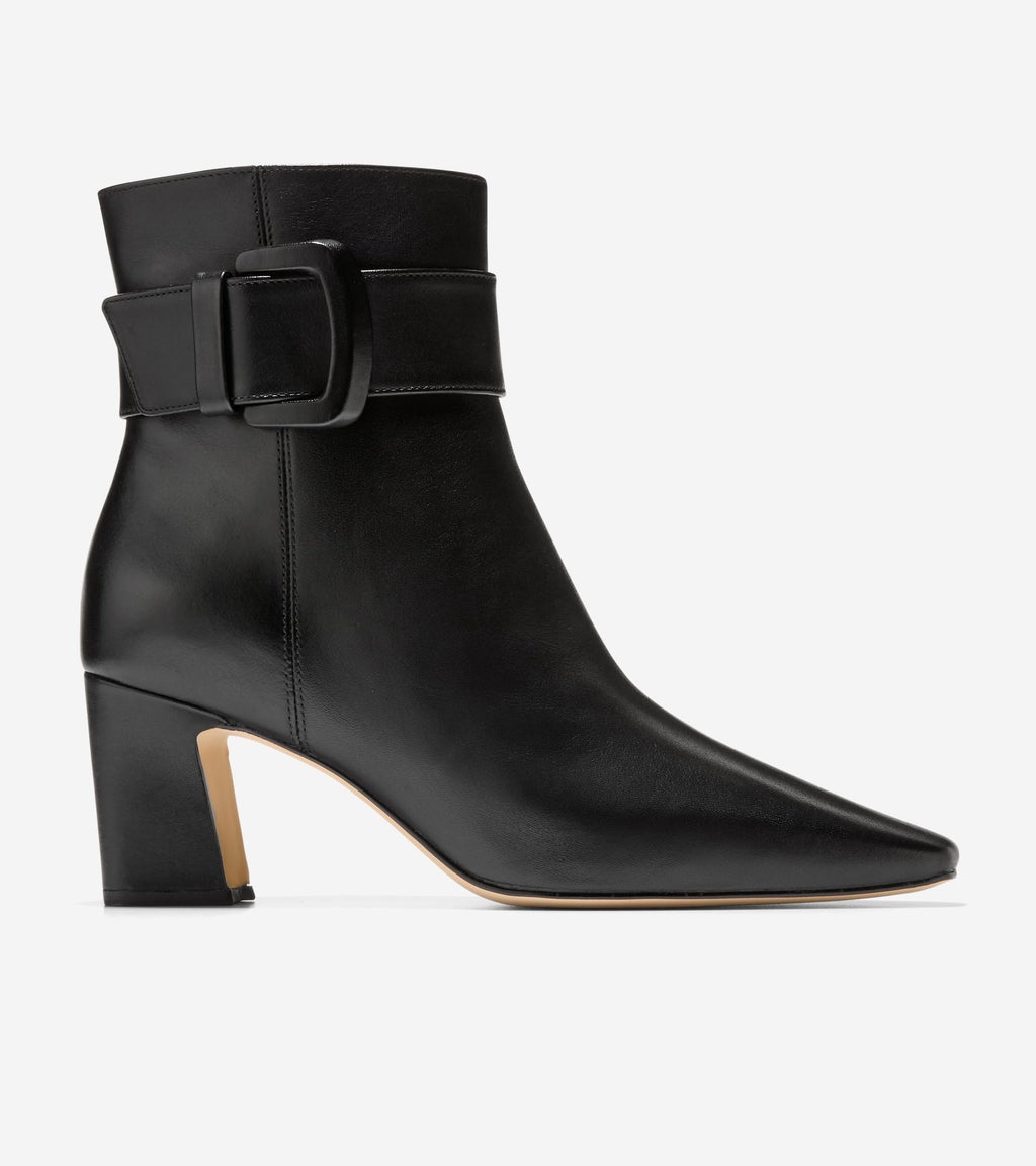 Women's Blanche Snip Toe Buckle Booties-Black
