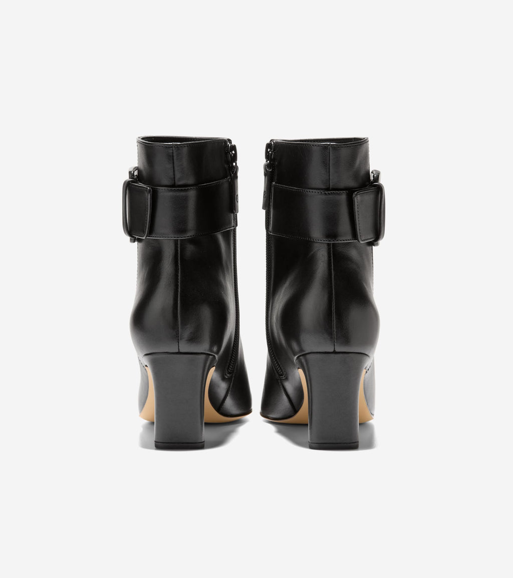 Women's Blanche Snip Toe Buckle Booties-Black