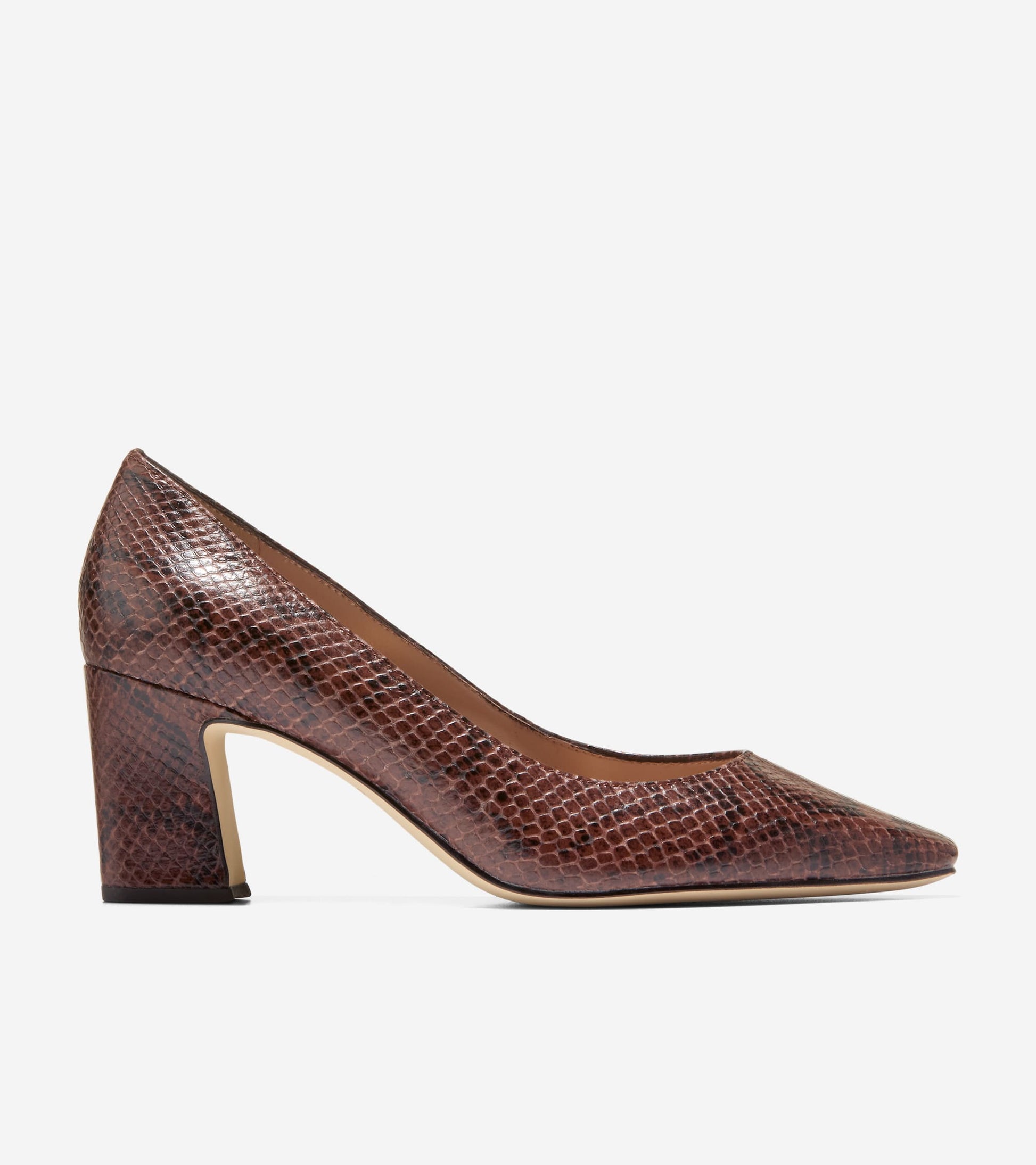 Women's Blanche Snip Toe Pumps-Hickory Glossy Snake Print