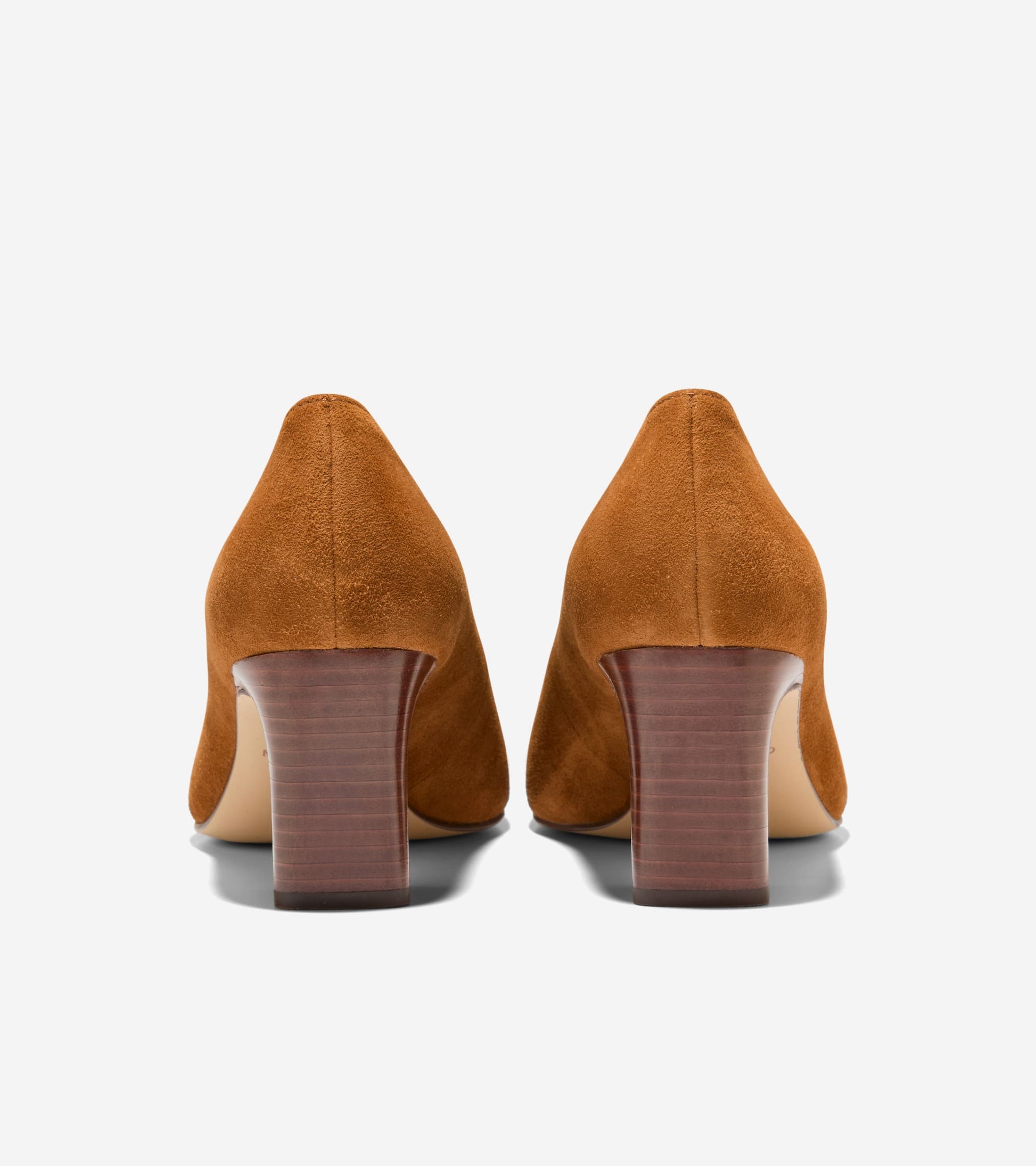Women's Blanche Snip Toe Pumps-Tobacco-Stacked Heel