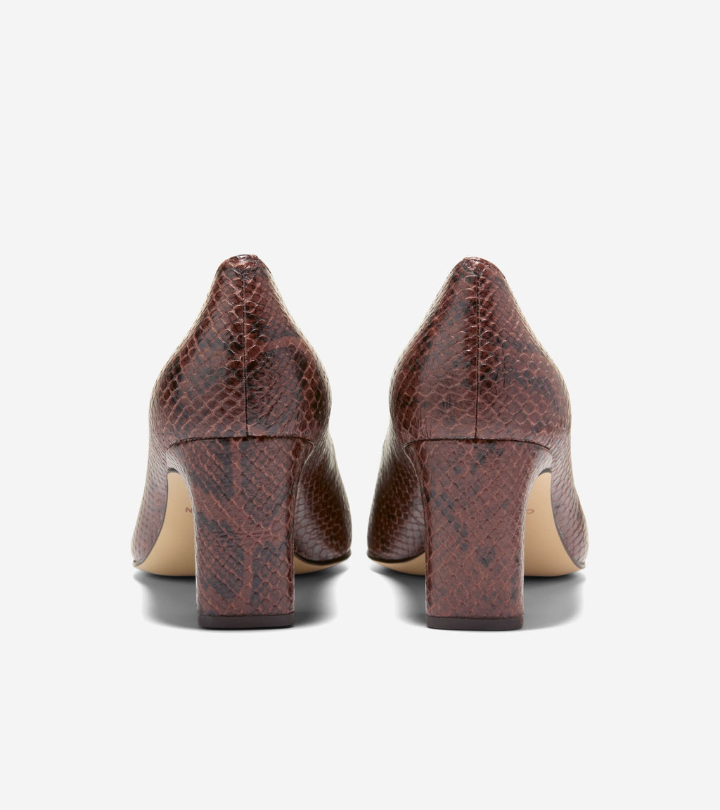 Women's Blanche Snip Toe Pumps-Hickory Glossy Snake Print