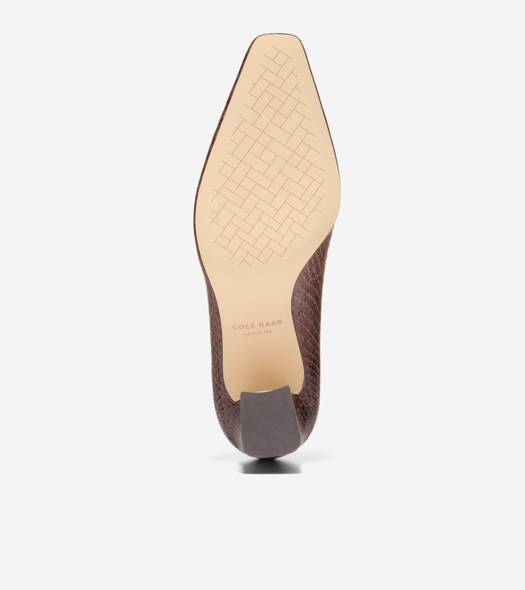 Women's Blanche Snip Toe Pumps-Hickory Glossy Snake Print