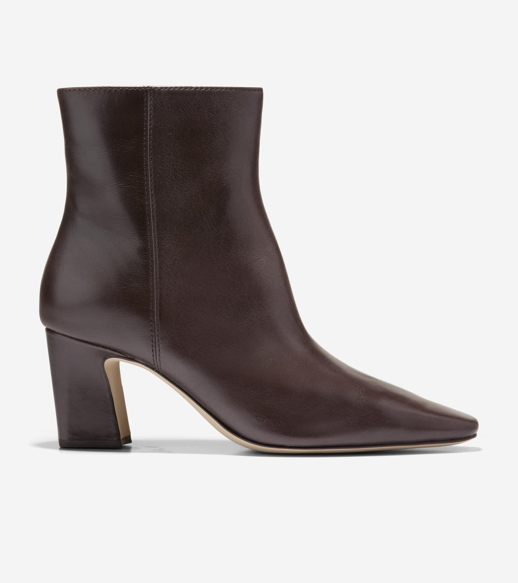 Women's Blanche Snip Toe Booties-Dark Chocolate