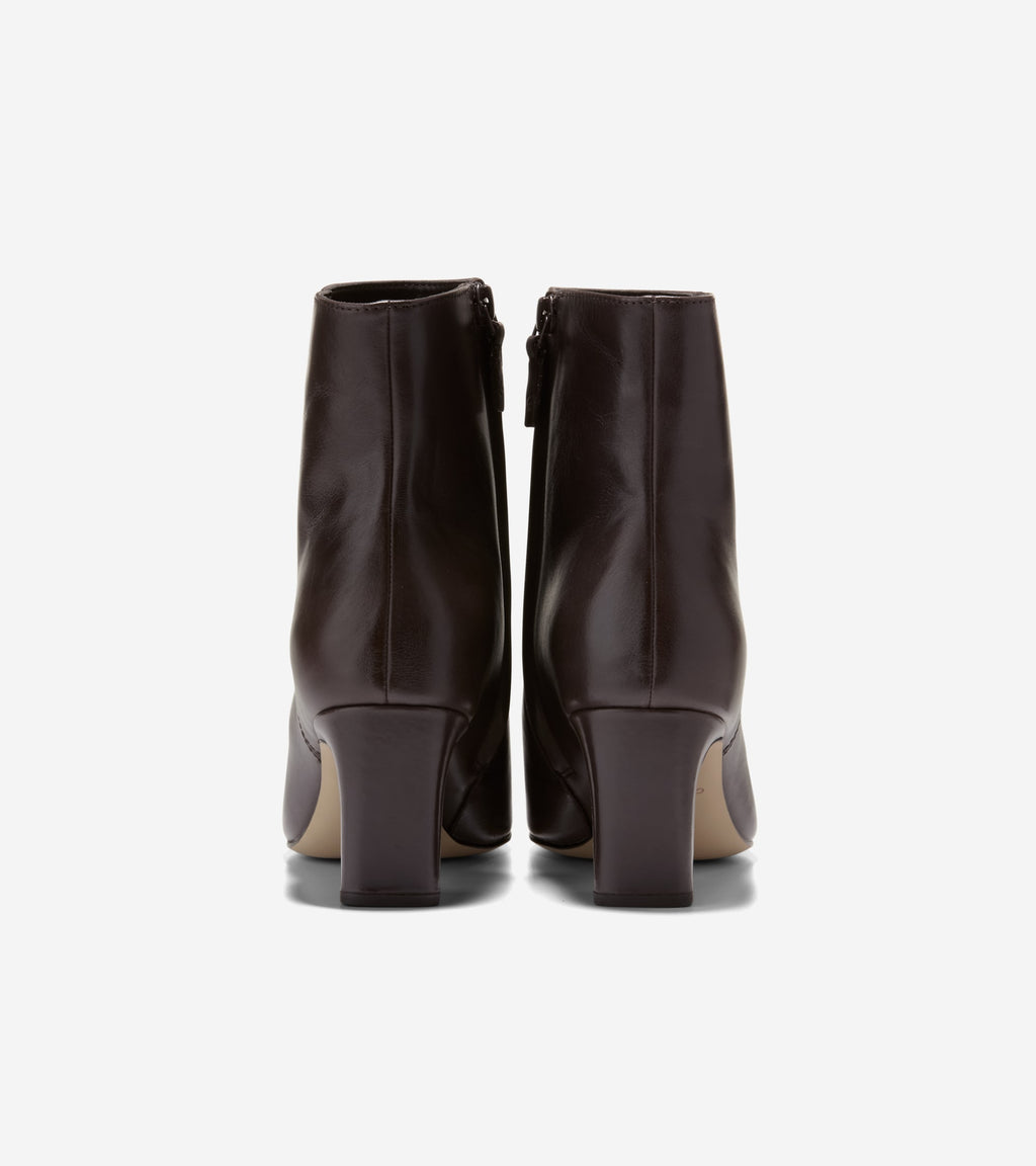 Women's Blanche Snip Toe Booties-Dark Chocolate