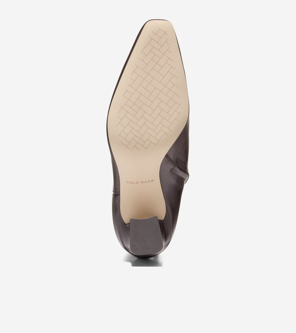 Women's Blanche Snip Toe Booties-Dark Chocolate