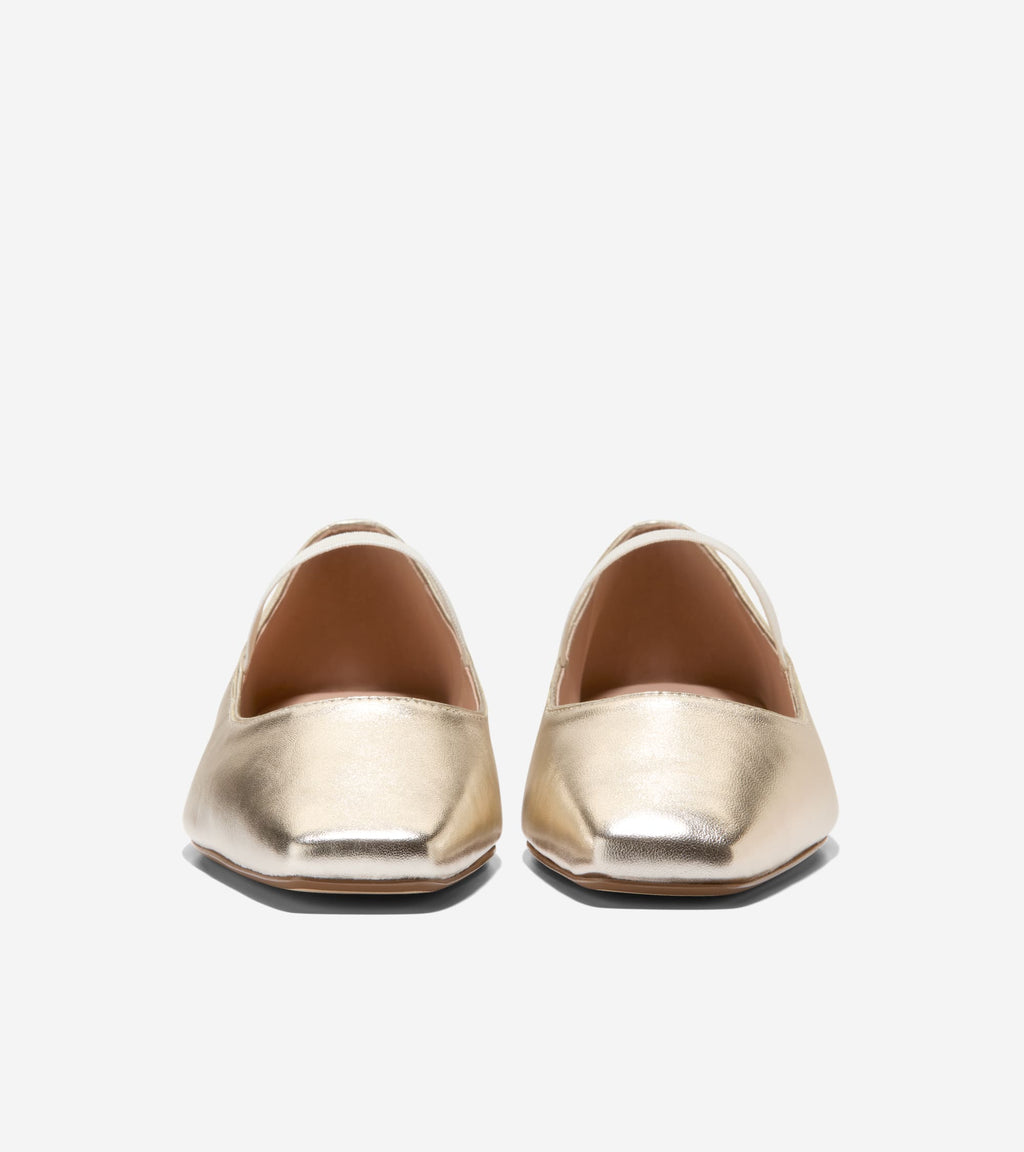 slim fit dress slacks Oh What Fun Gold Slingback Flats, 6 - The Mint Julep Boutique main image 0