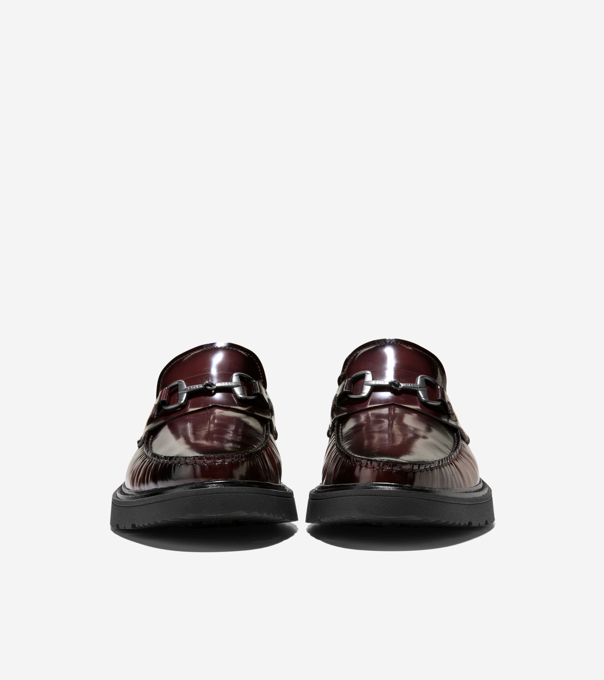 Men's Broome Grand Lug Sole Bit Loafers-Burgundy Brush Off-Black