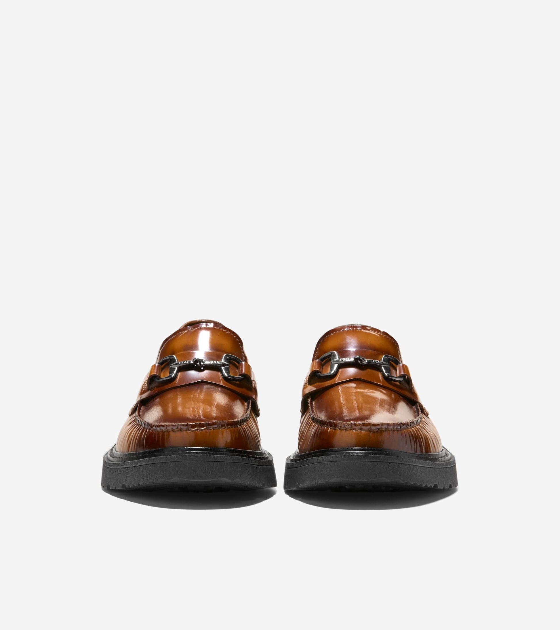Men's Broome Grand Lug Sole Bit Loafers-Dark Chocolate Brush Off-Black