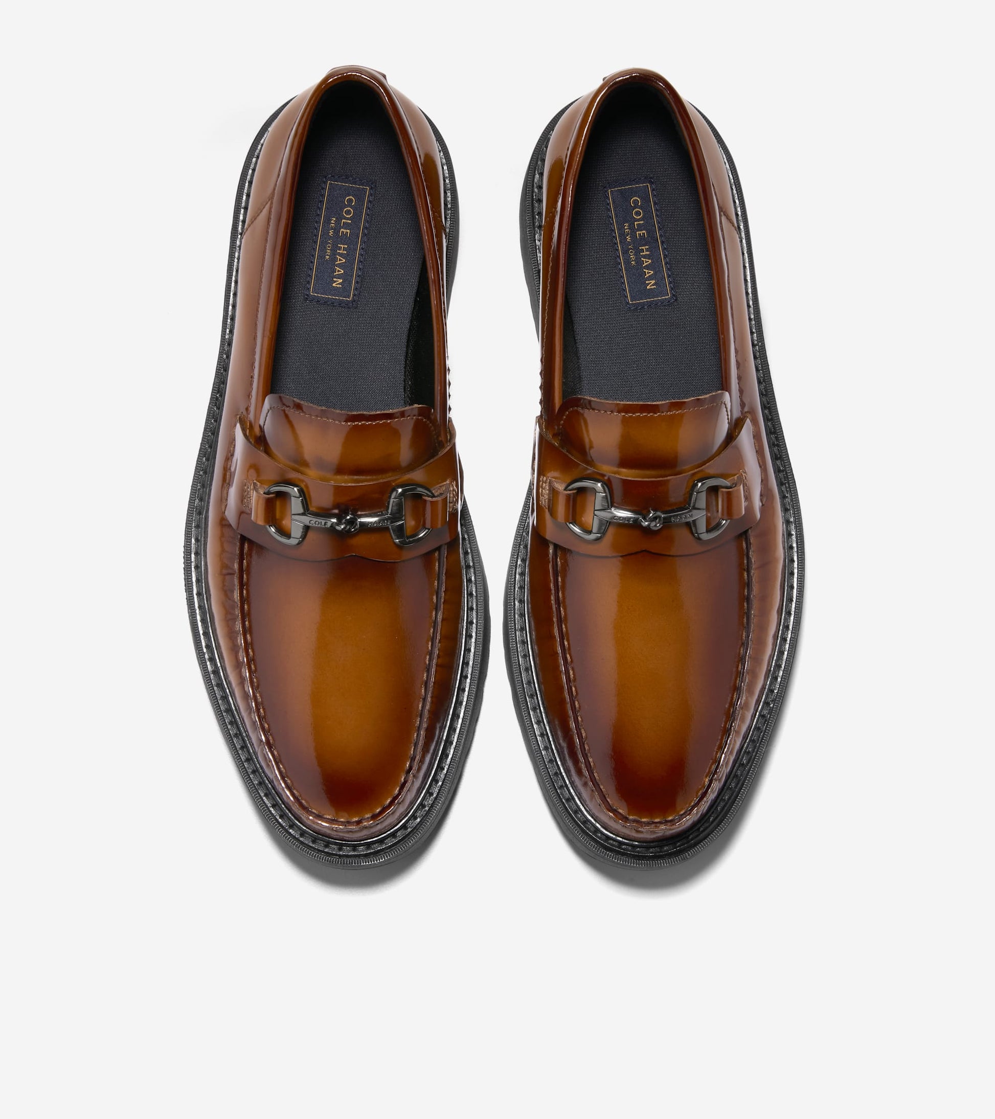Men's Broome Grand Lug Sole Bit Loafers-Dark Chocolate Brush Off-Black